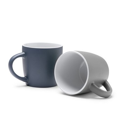 Taza cerámica mate interior blanco 230ml