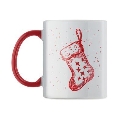 Taza cerámica con motivos navideños
