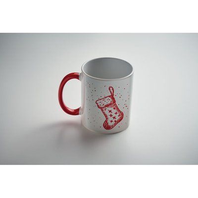 Taza cerámica con motivos navideños