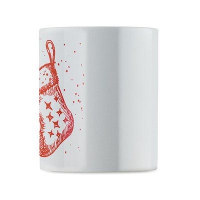 Taza cerámica con motivos navideños