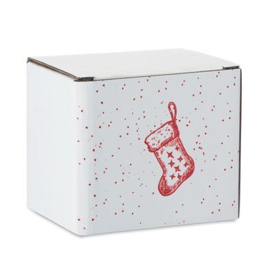 Taza cerámica con motivos navideños