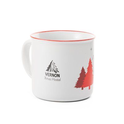 Taza de cerámica navideña 420 mL