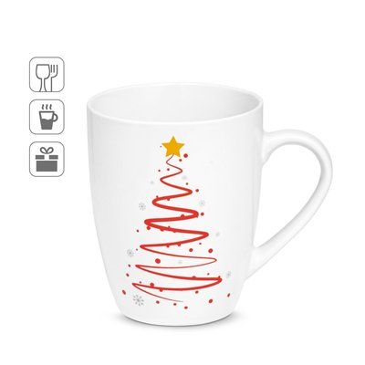 Taza de cerámica navideña