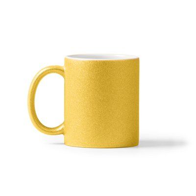 Taza de cerámica con purpurina 350ml Oro