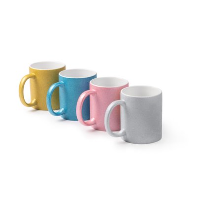 Taza de cerámica con purpurina 350ml