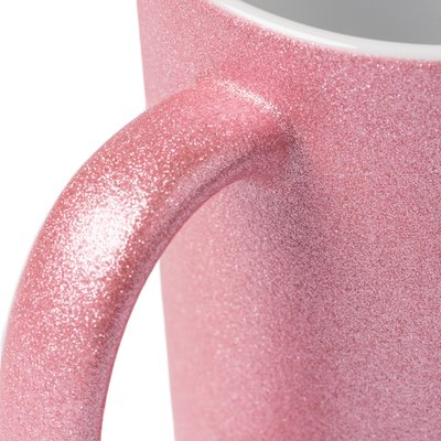 Taza de cerámica con purpurina 350ml