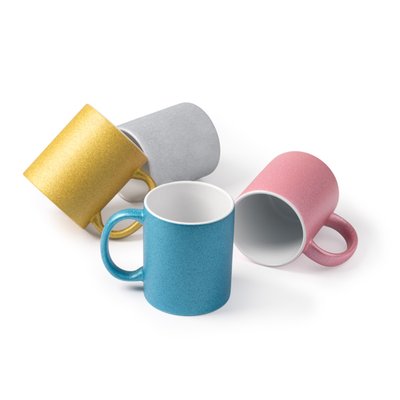 Taza de cerámica con purpurina 350ml