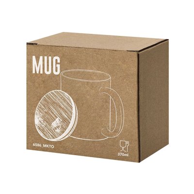 Taza de cerámica con tapa de bambú y acabado mate