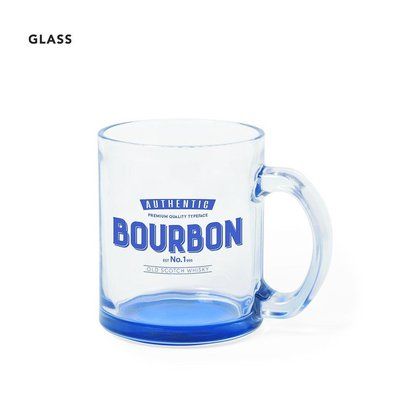 Taza cristal de 350ml personalizable por 1 cara