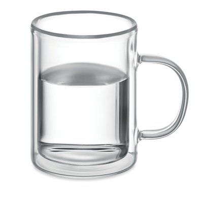 Taza Cristal Sublimable con Doble Pared 225ml