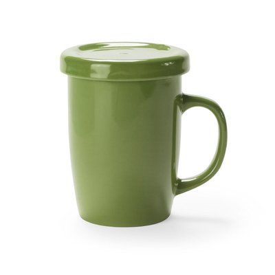 Taza de cerámica personalizada con tapa para el té Verde