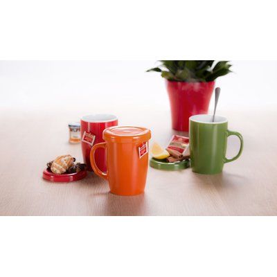 Taza de cerámica personalizada con tapa para el té