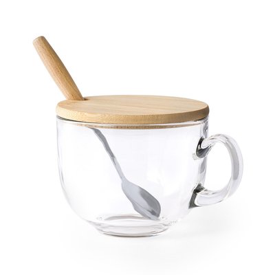 Taza Ecológica con tapa y cuchara a juego