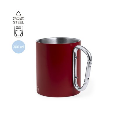 Taza Mate Doble Pared Asa Mosquetón 300ml