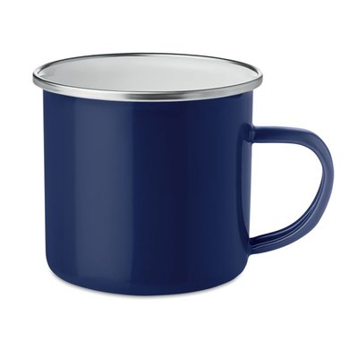 Taza Metal Esmaltado Vintage 350ml Azul