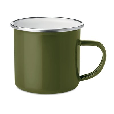 Taza Metal Esmaltado Vintage 350ml Verde