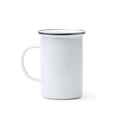 Taza metálica alta 380ml para sublimar Blanco