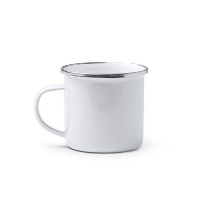 Taza metálica esmaltada Blanco