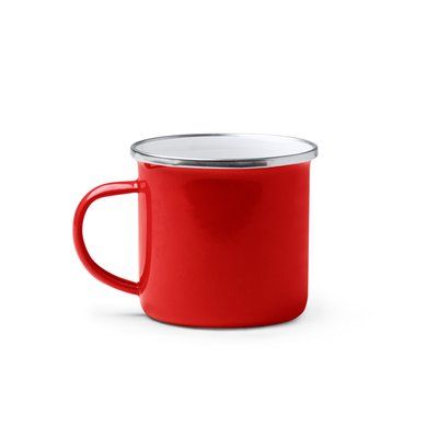 Taza metálica esmaltada Rojo
