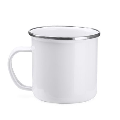 Taza metálica para sublimación Blanco