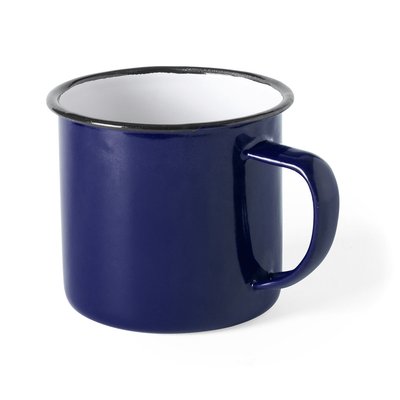 Taza Metálica Vintage 380ml Azul