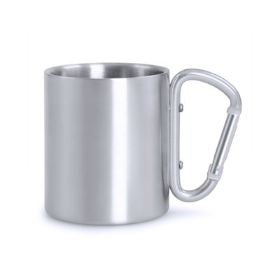 Taza personalizable agarre mosquetón de acero inoxidable Plat