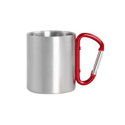 Taza personalizable agarre mosquetón de acero inoxidable