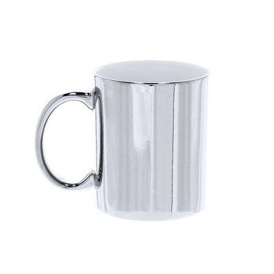 Taza personalizable de cerámica color metalizado