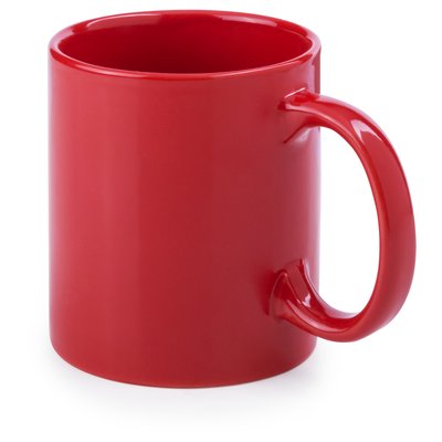 Taza personalizable en vivos colores de 370ml Roj
