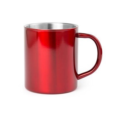 Taza personalizada de acero inoxidable con diseño bicolor Roj