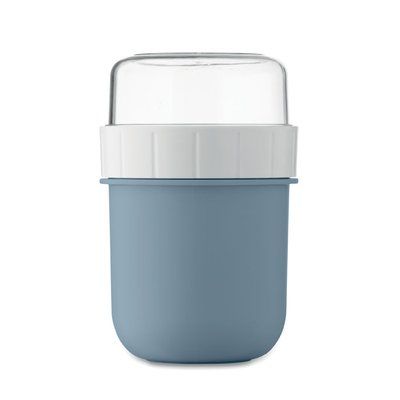 Taza portátil con tapa y doble recipiente