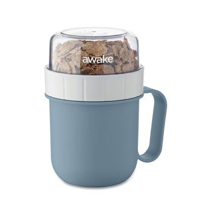 Taza portátil con tapa y doble recipiente