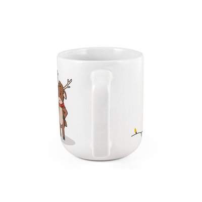 Taza con reno navideño