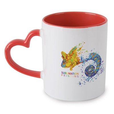 Taza Sublimación Asa Corazón 300ml