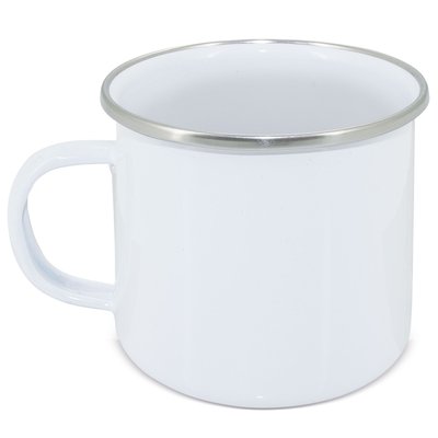 Taza Sublimación Borde Plateado 380ml