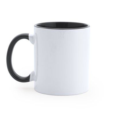 Taza sublimación cerámica Blanco/Negro Talla Única Adulto