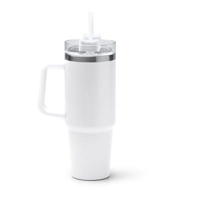 Taza térmica de 870 ml con tapa Blanco Talla Única Adulto