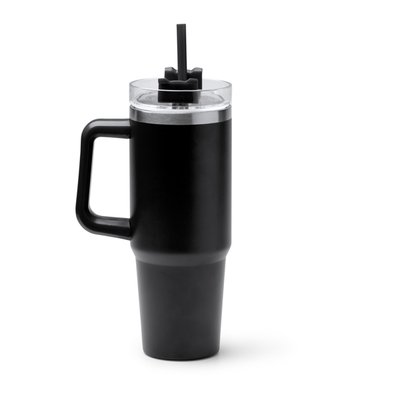 Taza térmica de 870 ml con tapa Negro