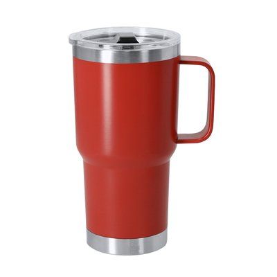 Taza Térmica Acero Inox Reciclado asa Roj