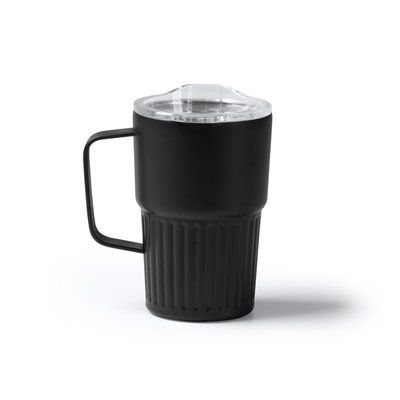 Taza térmica de acero inoxidable reciclado Negro Talla Única Adulto