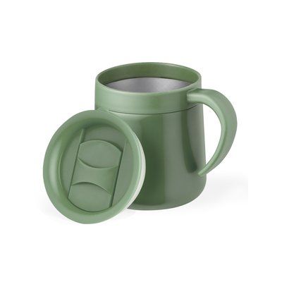 Taza térmica de acero con tapa abrefácil