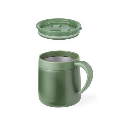 Taza térmica de acero con tapa abrefácil