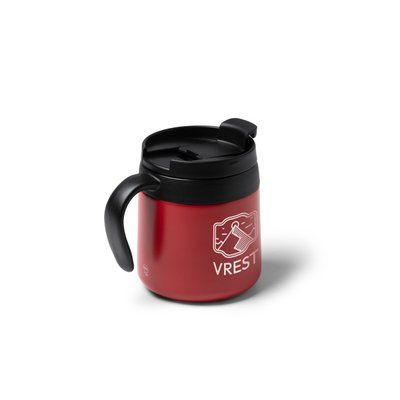 Taza térmica de acero con tapa y asa ergonómica