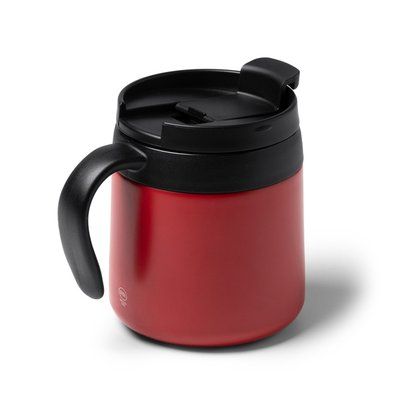 Taza térmica de acero con tapa y asa ergonómica