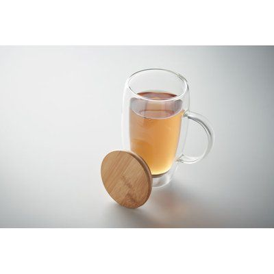 Taza de vidrio de doble pared 450ml