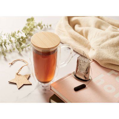 Taza de vidrio de doble pared 450ml