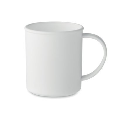 Taza Vintage Reutilizable PP Reciclado Blanco