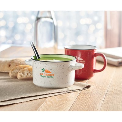 Tazón Vintage Cerámica con Cuchara 550ml