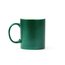Taza de cerámica marcaje láser dorado Verde Helecho