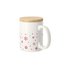 Taza copos de nieve con tapadera de bambú Bla